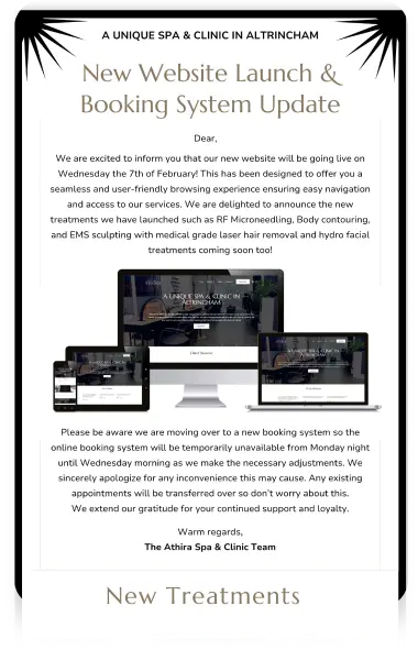 Athira website redesign